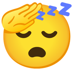 saluting face and sleeping face