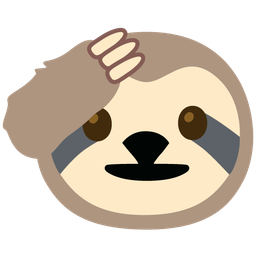 saluting face and sloth