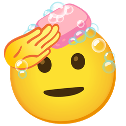 saluting face and soap