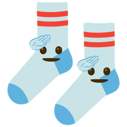 saluting face and socks