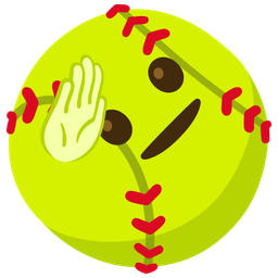 saluting face and softball