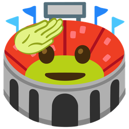 saluting face and stadium