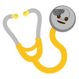 saluting face and stethoscope