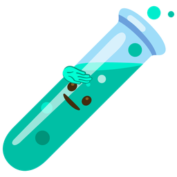 saluting face and test tube