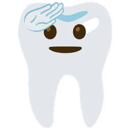 saluting face and tooth