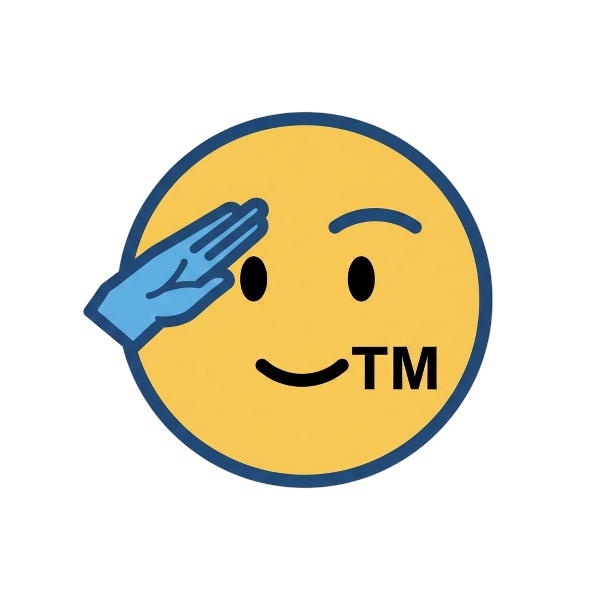 Saluting face and Trade mark