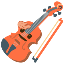 saluting face and violin