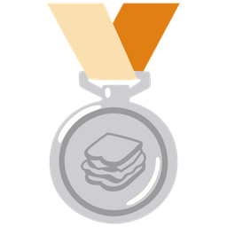 sandwich and 2nd place medal