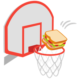 sandwich and basketball