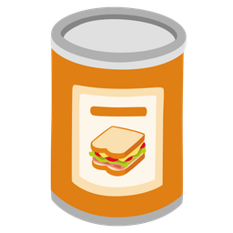 sandwich and canned food