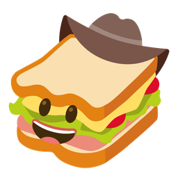 sandwich and cowboy hat face
