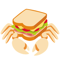 sandwich and crab