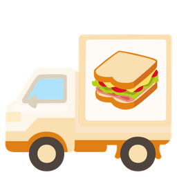 sandwich and delivery truck
