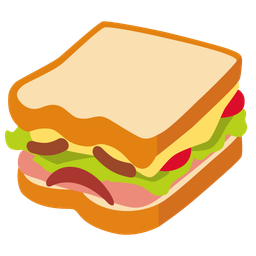 sandwich and disappointed face