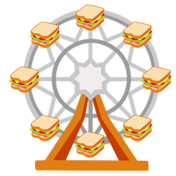 sandwich and ferris wheel