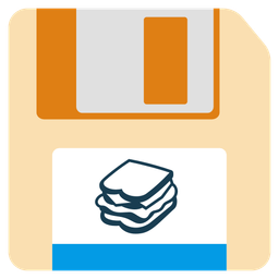 sandwich and floppy disk