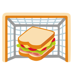 sandwich and goal net