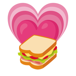 sandwich and growing heart