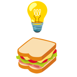 sandwich and light bulb