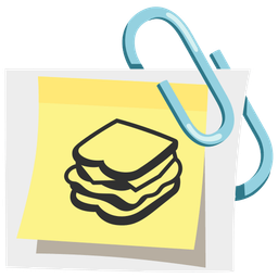 sandwich and linked paperclips