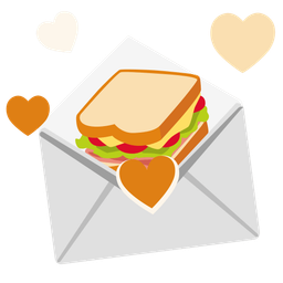 sandwich and love letter