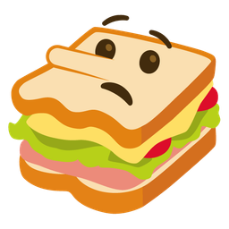 sandwich and lying face