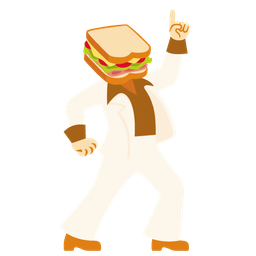 sandwich and mirror ball