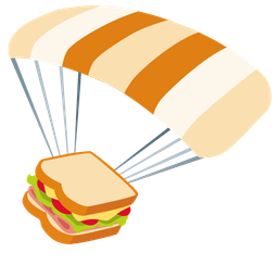 sandwich and parachute