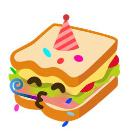 sandwich and partying face