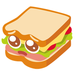 sandwich and pleading face