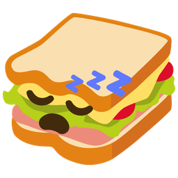 sandwich and sleeping face