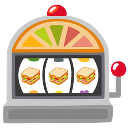 sandwich and slot machine
