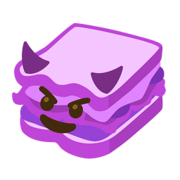 sandwich and smiling face with horns