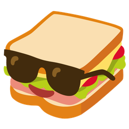 sandwich and smiling face with sunglasses