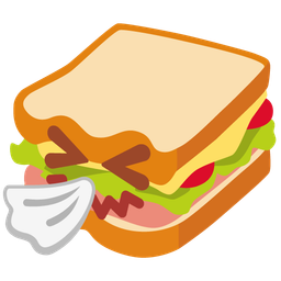 sandwich and sneezing face
