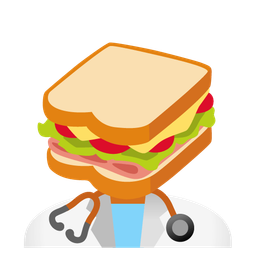 sandwich and stethoscope