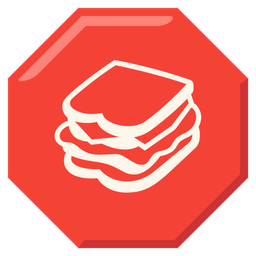 sandwich and stop sign