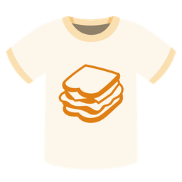 sandwich and t-shirt