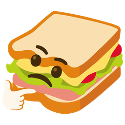 sandwich and thinking face