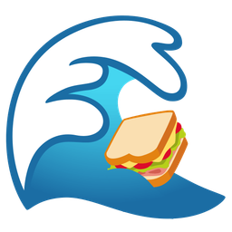 sandwich and water wave