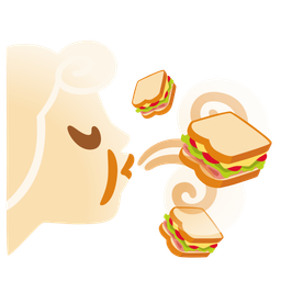 sandwich and wind face
