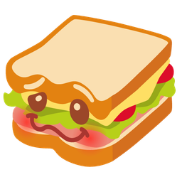 sandwich and woozy face