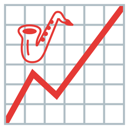 Saxophone and Chart increasing