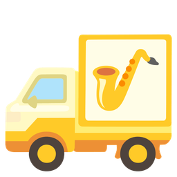 Saxophone and Delivery truck