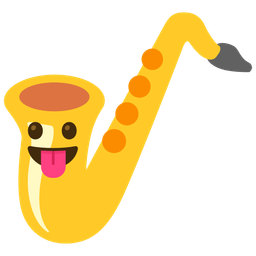 Saxophone and Face with tongue