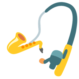 Saxophone and Fishing pole