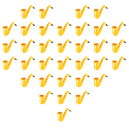 Saxophone and Heart suit