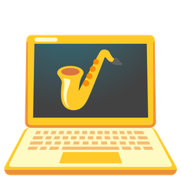 Saxophone and Laptop