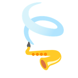 Saxophone and Leaf fluttering in wind