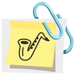 Saxophone and Linked paperclips